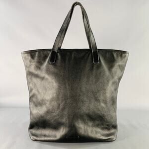 MAX MARA Black Leather Tote Top Handles Zip Handbag